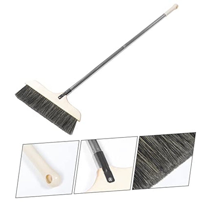 Beavorty Detachable Soft Bristle Broom with Long Handle Lightweight Indoor Cleaning Tool for Home Office Easy to Store Hardwood Floors and Carpets Space Saving Design