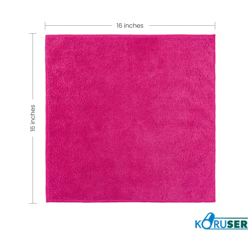 Microfiber Cleaning Cloths - Reusable and Washable - Multi Purpose Indoor/Outdoor Cleaning/Dusting/Polishing on Kitchen/Bathroom/Auto Surfaces (12 Pack/High Grammage)