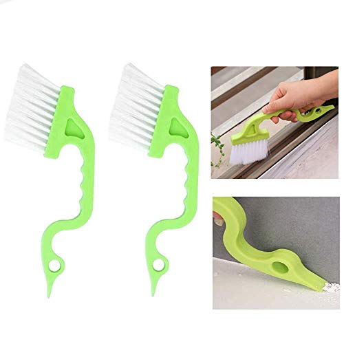 BAIHUI Hand-held Groove Gap Cleaning Tools, Window Door Sliding Track Cleaning Brush, for Cleaning Quickly Clean All Corners and Gap ,6 Pieces