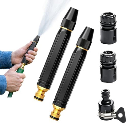 2026 New Heavy Duty Adjustable Twist Hose Nozzle Jet Nozzle, High Pressure Powerful Cleaning Spray Evenly, Jet Nozzle for Outdoor Cleaning, Watering Plants and Car Washing (Style-A*2) - color: Style-A*2