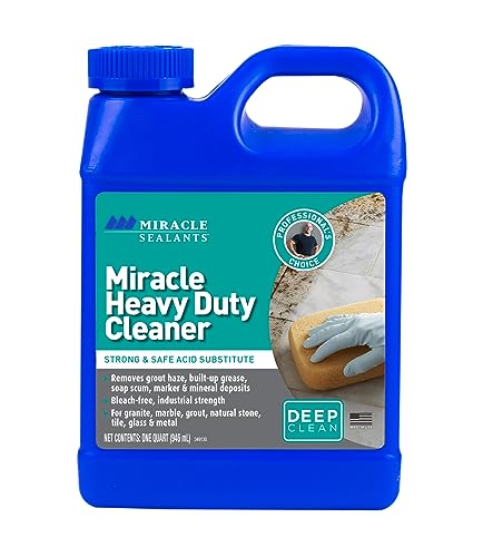 Miracle Sealants Miracle Heavy Duty Non-Acidic Cleaner, Tile & Stone Cleaner & Grout Haze Remover, Quart - size: 32 Fl Oz (Pack of 1), style: Jug