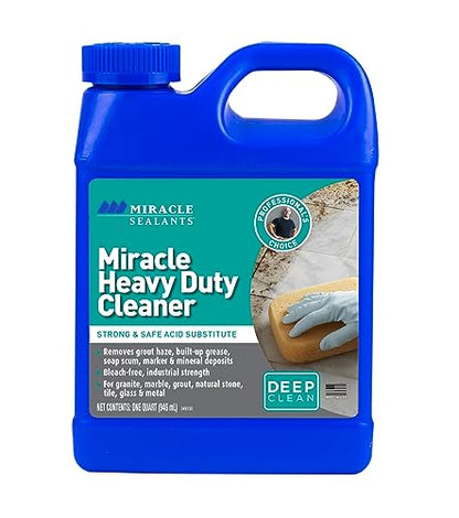 Miracle Sealants Miracle Heavy Duty Non-Acidic Cleaner, Tile & Stone Cleaner & Grout Haze Remover, Quart - size: 32 Fl Oz (Pack of 1), style: Jug