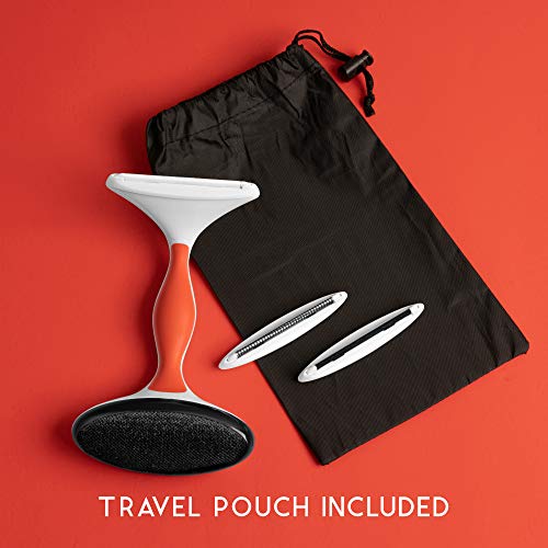 GLEENER Battery-Free Fabric Shaver & Lint Brush | Ultimate Fuzz Remover Sweater Comb | Lint Remover and Depiller for Clothing & Furniture (Burnt Orange) - color: Burnt Orange