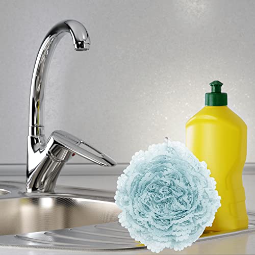 Reusable sponge, washable scrubber, non-scratching, odorless dish scrubbie - Peony collection 1ct (Grey) - color: Gray