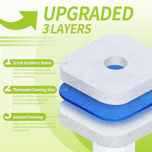 Toilet Bowl Cleaner Wand Refills Compatible with CLOROX, 63 Count Disposable Toilet Brush Refills, Replacement Heads for Toilet Cleaning System - size: 63 Count (Pack of 1)