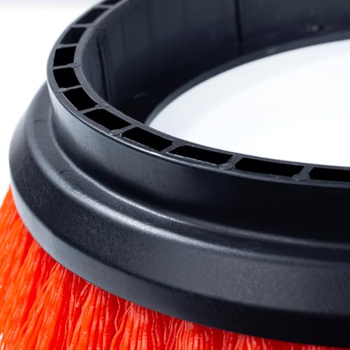 HHQ Commercial Scrub Brush for Orbital Floor Scrubber, Compatible with Oreck Orbiter XL ORB550MC, Bissell BGEM9000, 12" Diameter, Heavy-Duty Brush, Orange