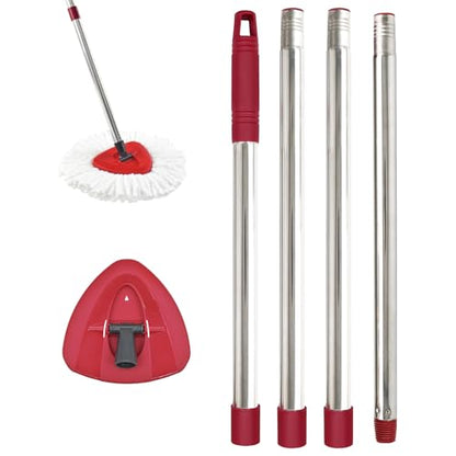 Mop Handle for Ocedar, Mop Handle for O Cedar, Spin Mop Replacement Handle for O Cedar, 4-Section Spin Mop Handles and Base for Ocedar, 30" to 58" Mop Stick Pole Handle and Base for Ocedar Spin Mop - size: Mop Handle with 1 Tank Base