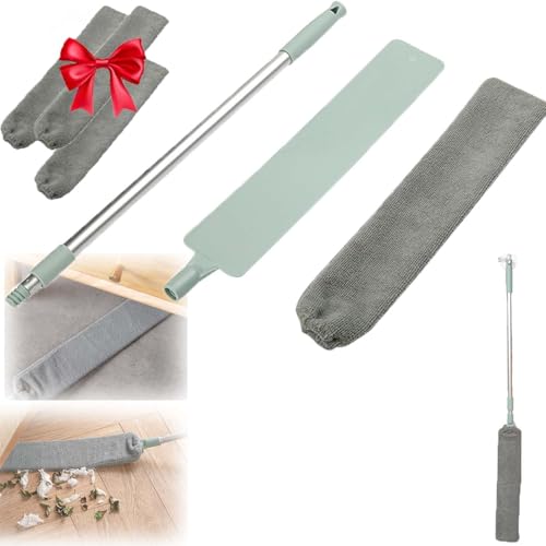 2026 New Retractable Gap Dust Cleaning Artifact with 3 Microfiber Dusting Cloths,Extendable Duster Cleaning Tool,Reusable Washable Dusting Wand for Home,Ceiling,Blinds,Furniture(1PCS) - color: 1pcs