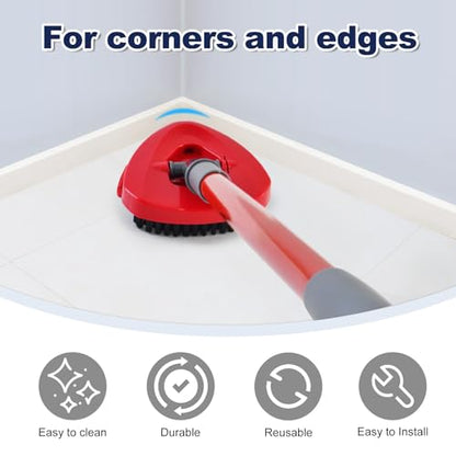 Scrubber Mop Head for Ocedar, Upgrade Scrub Brush for Ocedar, Spin Mop Scrub Brush Head for O Cedar RinseClean 2-Tank, More Bristles Scrub Brush Attachment for Bathroom, Deck, Kitchen Floor Cleaning - size: Scrubber Mop Head-2Tank