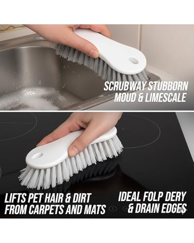 Premsons® Multipurpose Scrub Brush with Ergonomic Grip – Heavy-Duty Cleaning Brush for Floor, Tiles, Kitchen & Bathroom