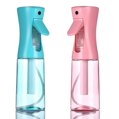 Spray Bottle For Hair,Continuous Spray Bottle, Fine Mist Empty Spraying Water Bottles for Plants, travel, Salons,Ironing and Cleaning (Blue,pink) - color: Blue,pink