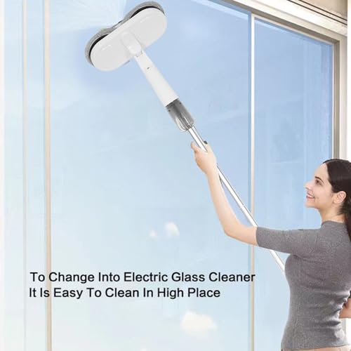 SUNGOOYUE Cordless Electric Mop, USB Rechargeable Spin Mop Cleaner with Large Water Container and LED Light for Wet Dry Hard Floor Cleaning, Wood Tile Laminate Floor Care