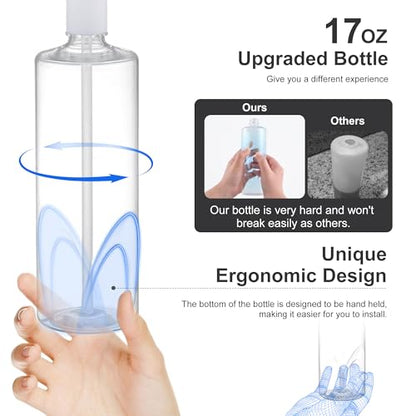 GAGALIFE Kitchen Sink Soap Dispenser - Brushed Nickel Built in Soap Dispenser with 17 OZ Bottle, Lotion Dispenser for Kitchen Sink, Refill from The Top - color: Brushed Nickel, size: with Bottle