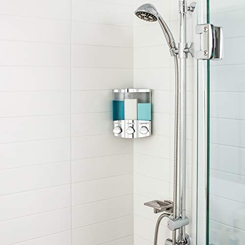 Better Living Products 76344-1 Euro Series Trio 3-Chamber Soap and Shower Dispenser, Chrome (Pack of 6) - size: 3-Chamber (Pack of 6)