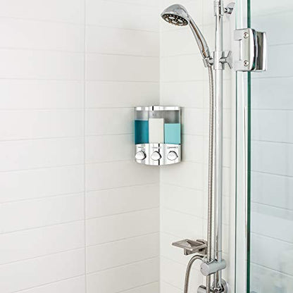 Better Living Products 76344-1 Euro Series Trio 3-Chamber Soap and Shower Dispenser, Chrome (Pack of 6) - size: 3-Chamber (Pack of 6)