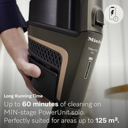 Miele Triflex HX2 Self-Standing Cordless Stick Vacuum Cleaner, 60 min runtime, Lotus White / Rose Gold