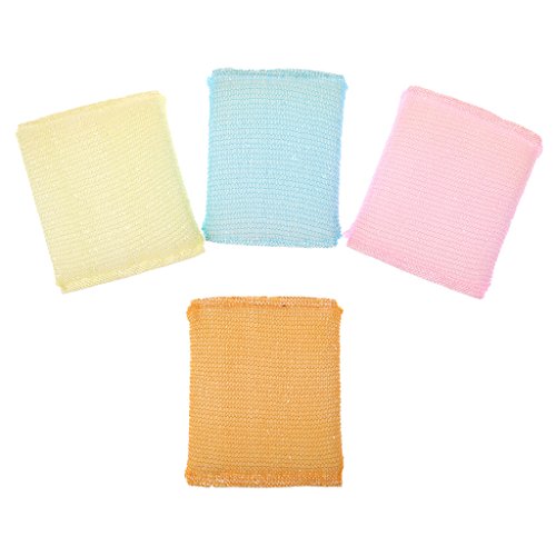 Kitchen Scouring Pads, 4-Pack Soft Sponge Scrubber, Non-Scratch Pads for Pots, Pans, Sink, and Cookware