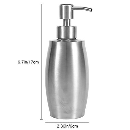 Generic 304 Stainless Steel Liquid Shower Gel Dispenser Pump Design 350ml Capacity with Wide Mouth for Bathroom Kitchen