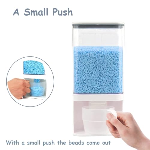 35 OZ Laundry Detergent Dispenser/Wall-Mounted Scent Booster Beads Dispenser for Laundry Room Storage, Suitable for Softener Beads/Sea Salt/Rice Dispenser/Sprinkles/Solid Grain Organize - size: 35 oz