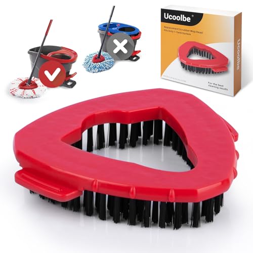 Spin Mop Scrub Brush for O-Cedar EasyWring 1 Tank System, Scrubber Brush Replacement Head with Stiff Bristle, Great for Bathroom, Kitchen, Pool, Glass and Tile Walls, No Include Mop Handle and Base - size: 1-Tank Scrub Brush(1pcs)