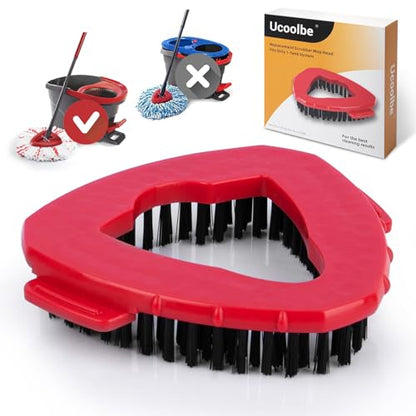 Spin Mop Scrub Brush for O-Cedar EasyWring 1 Tank System, Scrubber Brush Replacement Head with Stiff Bristle, Great for Bathroom, Kitchen, Pool, Glass and Tile Walls, No Include Mop Handle and Base - size: 1-Tank Scrub Brush(1pcs)