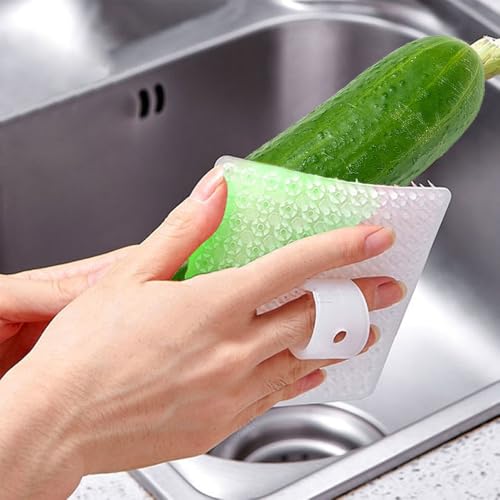 AIIONP 5 PCS Vegetable Cleaning Brushes, Upgrade Flexible Vegetable Brush Scrubber for Food, Multi-Usages Fruit and Veggie Scrubber Potato Mushroom Carrots Cleaner Scrubber Brush Kitchen Gadgets (5)