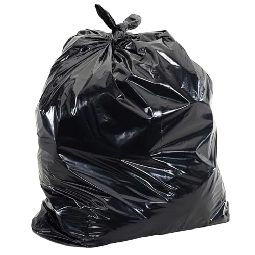 Ultrasac Heavy Duty 55 Gallon Black Trash Bags - (Value 200 Pack) - 1.5 MIL equivalent Industrial Strength Plastic 37" x 54" for 50-55 Gal Cans -Fits Toter, Rubbermaid Brute, Carlislie Bronco etc. - color: Black, style: 50-55 Gal, 1.5 Mil Equiv, 200 Count