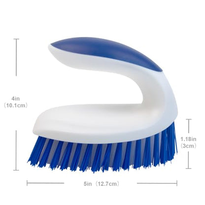 CELOX Stiff Bristle Brush for Cleaning, Hard Bristle Brush for Carpet Cleaning, Blue