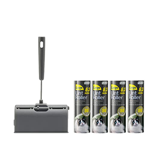 Fedicelly Lint Rollers Pet Hair Extra Sticky Furniture,Cat Dog Hair Remover Laundry Clothes Carpet, 6.3 inches Wider with 320 Sheets Large Lint Remover Brush for Couch - size: 1 Roller + 320 Sheets