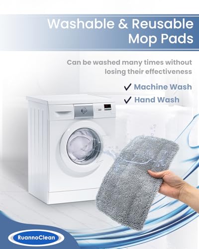 Steam Mop Pads Compatible with GorFanty Steam Mop GF-6610B & GF-6610, Replacement Mop Pads Compatible With Neugo NE033 NE033M Series Steam Mop, Washable & Reusable Microfiber Cloth -4 Pack