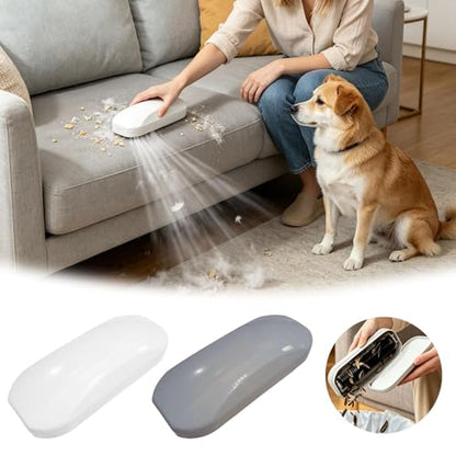 Function Handheld Table Crumb Sweeper, Portable Pet Hair & Crumb Remover Brush, Fabric & Upholstery Cleaning Brush, Lint Remover for Couch, Sofa & Pet Hair (Grey) - color: Gray