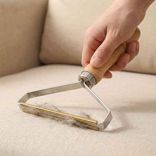 Portable Reusable Lint Remover for Cat and Dog Hair, Clothes Fur Fuzz Brush and Carpet Scraper for Clothing Car Mats Couch Furniture Rugs, Manual Pet Hair Remover Tool