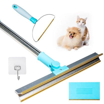 Pet Hair Remover Set, 3Pcs Pet Hair Remover Tool，Carpet Rake for Dogs & Cats Hair Removal，Carpet Rake for Pet Hair Removal, Pet Hair Removal Broom for Rug, Couch, Pet Bed, Car，Clothes, Furniture,