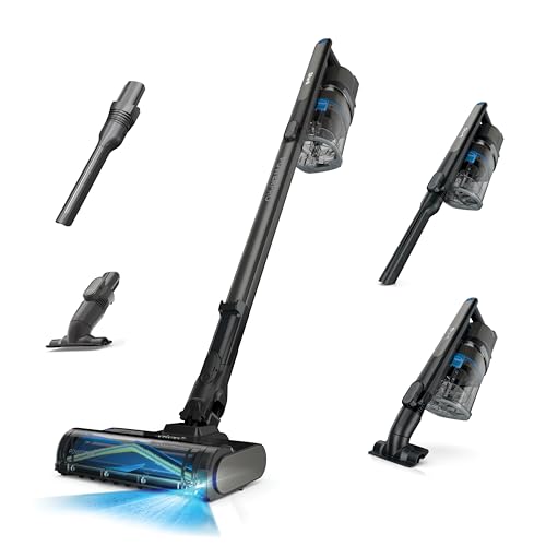 Shark PowerPro Reveal Plus Cordless Vacuum, FloorDetect & Dirt-Reveal Technology, HEPA Filter, Carpet & Hard Floor, Rechargeable, Charcoal, IZ376H - color: Charcoal