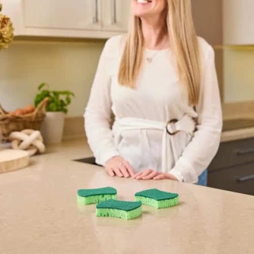 Macromax Coral Sponge – Ergonomic Heavy Duty Scrub Sponge for Kitchen – Large Pores for Extra Foam – Non-Scratch Dish Scrubber for Pots, Pans & Grills, 3-Pieces