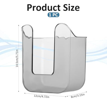 Flushable Wipes Dispenser Wall-Mounted Tissue Box Kitchen Wipes Storage Wipe Holder for Bathroom Bedroom Kitchen Toilet (Translucent Gray) - color: Transparent Gray