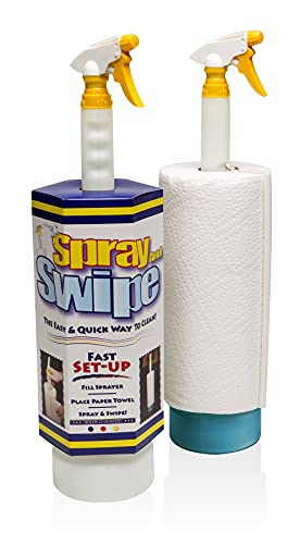Spray Bottle with Paper Towel Holder – All-in-One Cleaning Tool, 22 oz Spray Bottle Dispenser for Kitchen, Bar & Restaurant Cleaning, Made in USA