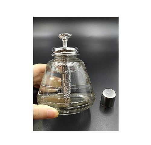 1 Pc 180 ml/6 Oz Empty Glass Dispenser Bottle for Nail Polish Reusable Thick Press Container Pump Push Down Dispenser, with Metal Core and Dust Cover
