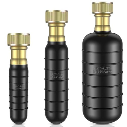 3-Pack Drain Bladder Kit, Water-Powered Rubber Drain Cleaning Bladder, Fits 1 to 6 Inch Pipes, Ideal for Clearing Bathroom Sinks, Showers, Swimming Pool Drains, Kitchen Sinks and Main Drains Clogs