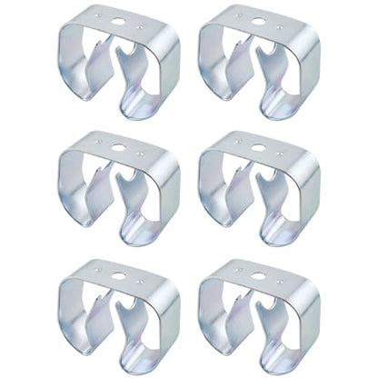 CHENJIN 6PCS Garden Tool Rack Metal Elastic Clip Holders 3/4-1-1/8-Inch Wall Mounted Tool Spring Grip Clips For Brooms Pipes Fixing Truck And Automobile Gauge Accessories