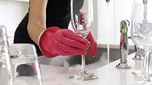 Casabella Premium Waterblock Reusable Household Cleaning Gloves, Medium - size: Medium (Pack of 1)