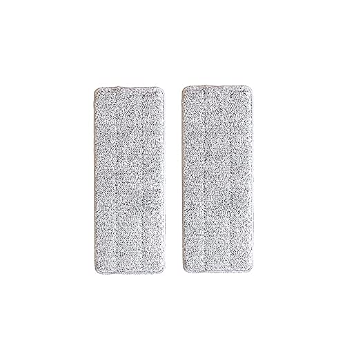 2 Pack Replacement Washable Cleaning Pads Compatible with Rhodium Floors Mop and Bucket Set - Mops Flat Replacement Heads for Floor Cleaning and Scrubbing