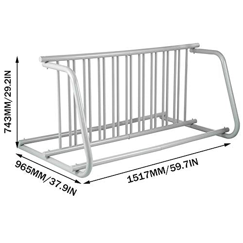 BestEquip 10 Holders Floor Bike Rack, 59" Length All-Steel Grid Bike Rack, 10-Bike Capacity Dual-Side Storage Stand for Garages Streets Yards Bike Events - size: 59"