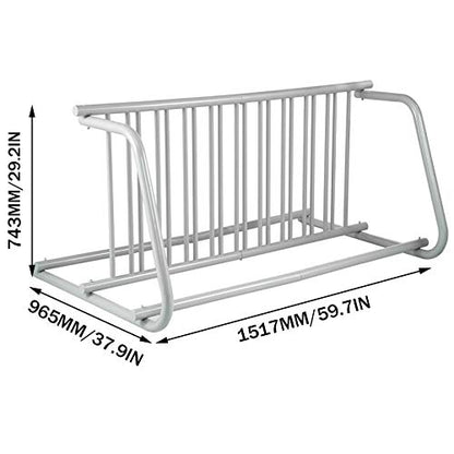 BestEquip 10 Holders Floor Bike Rack, 59" Length All-Steel Grid Bike Rack, 10-Bike Capacity Dual-Side Storage Stand for Garages Streets Yards Bike Events - size: 59"