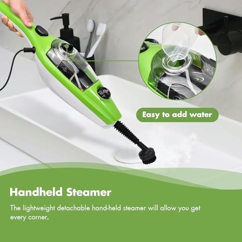 iMeshbean 10-in-1 Steam Mop, Floor Steamer, Carpet Steam Cleaner, Detachable MultiPurpose Handheld Steam Cleaner for Laminate, Hardwood, Tiles, Carpet Cleaning