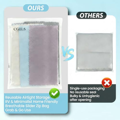 Magic Fish Scale Glass Cleaning Cloths 10 Pack, 12x12 Streak Free Lint Free Microfiber Rags for Car Windows Mirrors Stainless Steel