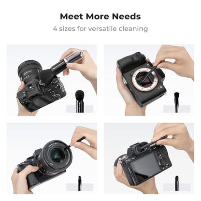 K&F Concept 6-in-1 Keyboard Cleaning Brush Kit for Camera, Lens, PC Monitor - color: Black