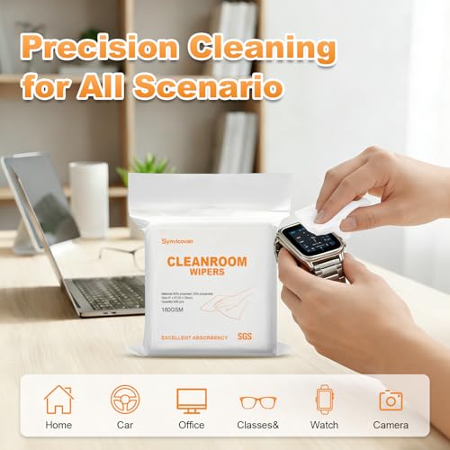 Microfiber Wipes 4"x4"(400 Pcs,Class 100, 180GSM) Superfine Lint Free Cloths Cleaning and Drying Cloths Reusable Ultra Absorbent for All Surface Types