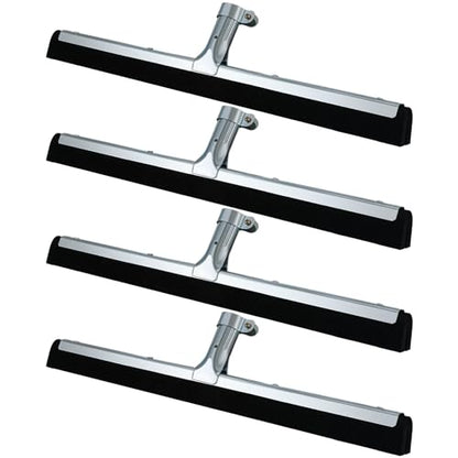 Lasnten 4 Pcs Double Foam Floor Squeegee for Concrete 18 Inch Industrial Floor Scrubber Stainless Steel Cleaning Squeegee with Rubber Heavy Duty Broom EVA Foam Blade for Garage Window Pool - size: 18 Inch