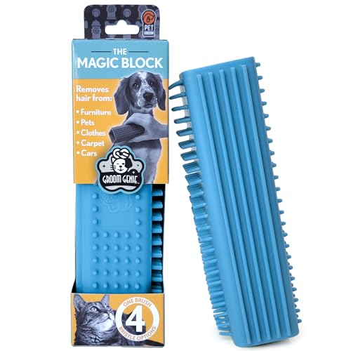 Magic Pet Hair Block Brush (Sky Blue) | Ultimate Dog & Cat Hair Remover for Sofa, Furniture, Carpet, Bedding, and Clothing | Reusable, Durable, and Easy to Use - color: Sky Blue